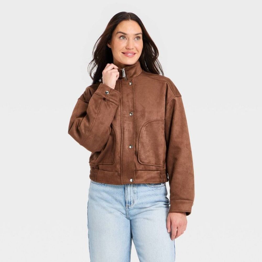 Women's Suede Fashion Jacket - Universal Thread Camo XS